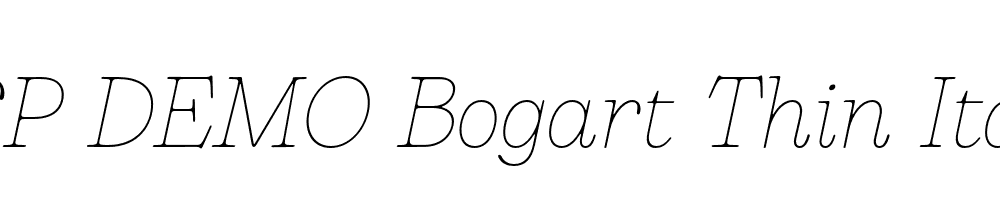 FSP DEMO Bogart Thin Italic