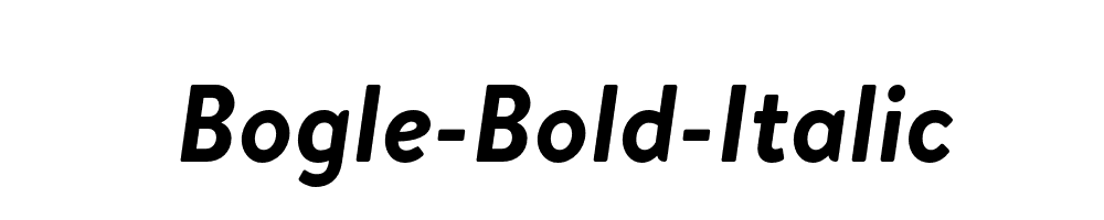 Bogle-Bold-Italic