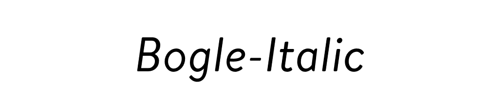 Bogle-Italic