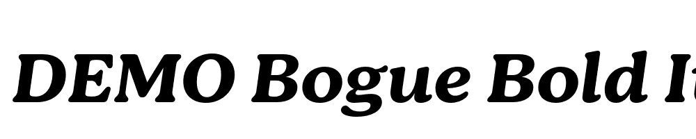 FSP DEMO Bogue Bold Italic