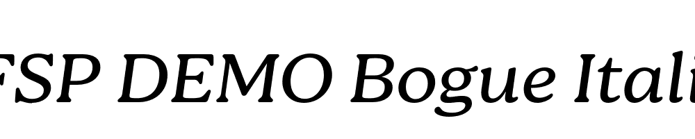 FSP DEMO Bogue Italic