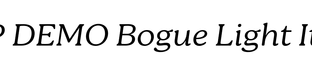 FSP DEMO Bogue Light Italic