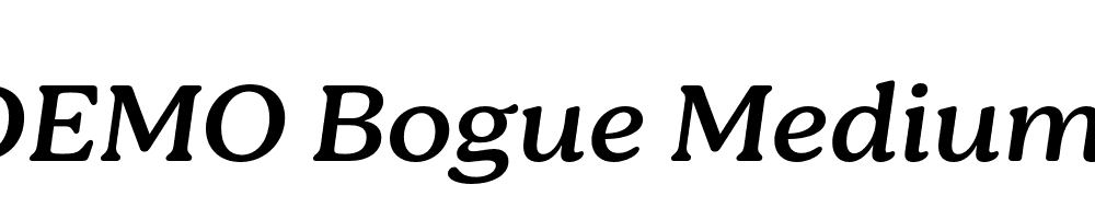 FSP DEMO Bogue Medium Italic