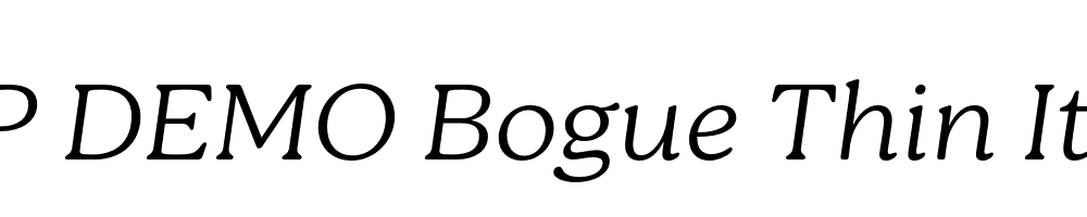 FSP DEMO Bogue Thin Italic