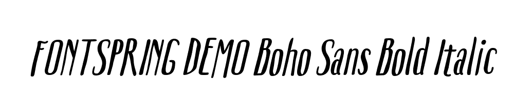  DEMO Boho Sans Bold Italic