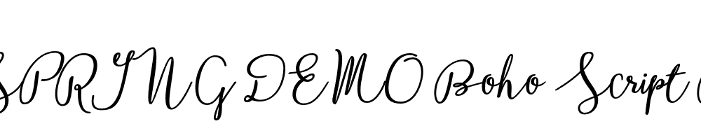  DEMO Boho Script Bold Italic