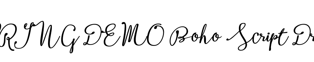  DEMO Boho Script Drop Bold Italic