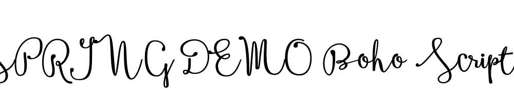  DEMO Boho Script Drop Bold