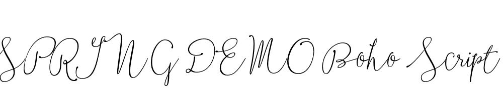  DEMO Boho Script Drop Italic