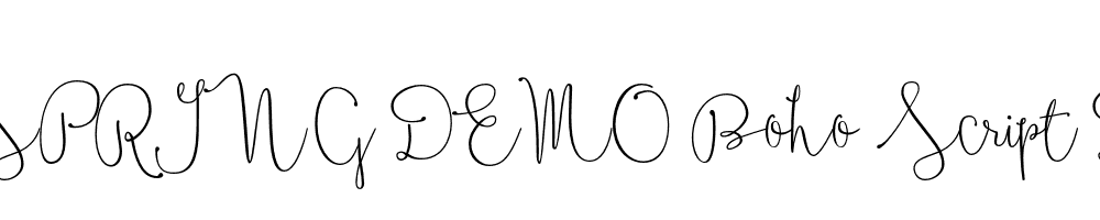  DEMO Boho Script Drop Regular