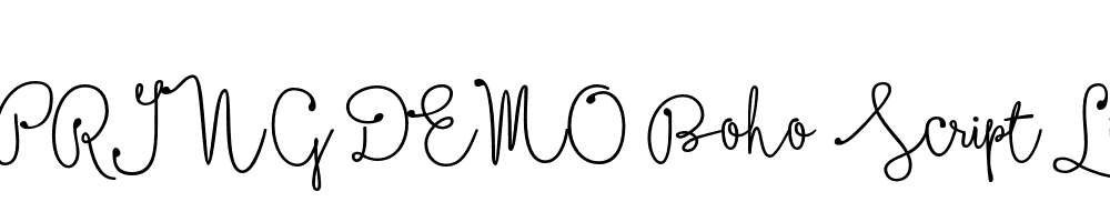  DEMO Boho Script Line Drop Bold