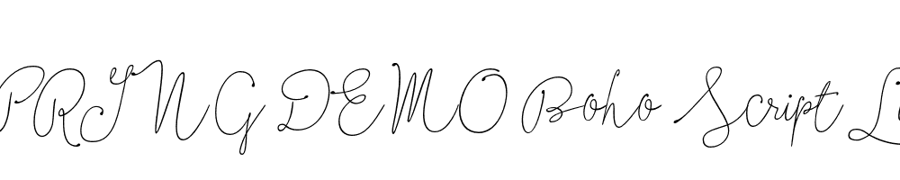  DEMO Boho Script Line Drop Italic