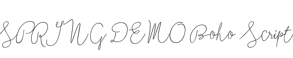  DEMO Boho Script Line Italic