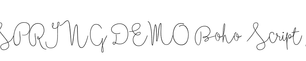  DEMO Boho Script Line Regular