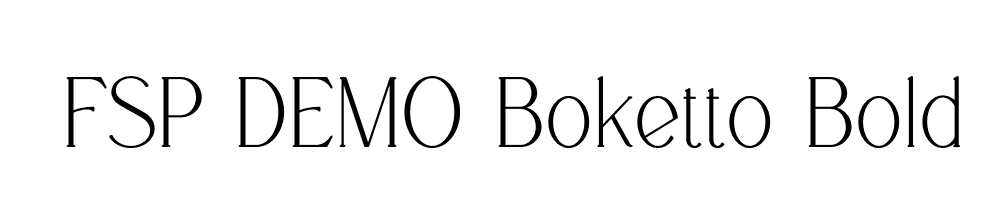 FSP DEMO Boketto Bold