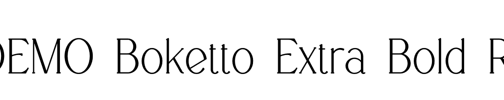 FSP DEMO Boketto Extra Bold Regular