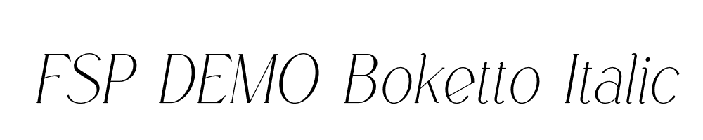 FSP DEMO Boketto Italic