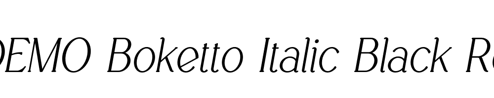 FSP DEMO Boketto Italic Black Regular