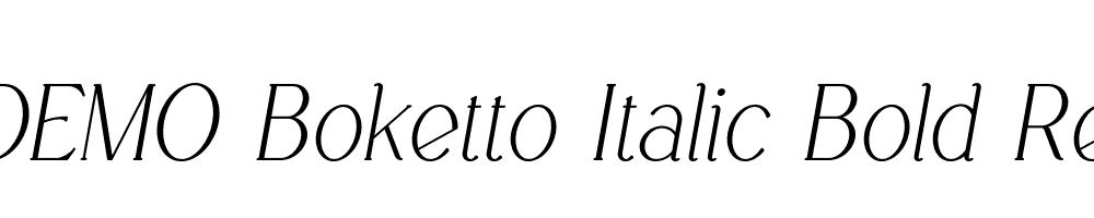 FSP DEMO Boketto Italic Bold Regular