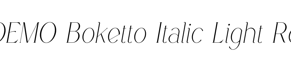 FSP DEMO Boketto Italic Light Regular