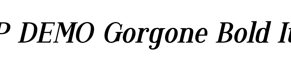 FSP DEMO Gorgone Bold Italic