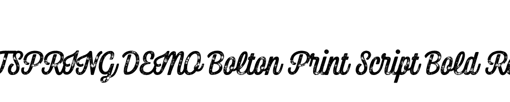  DEMO Bolton Print Script Bold Regular