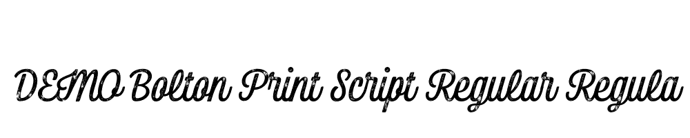  DEMO Bolton Print Script Regular Regular