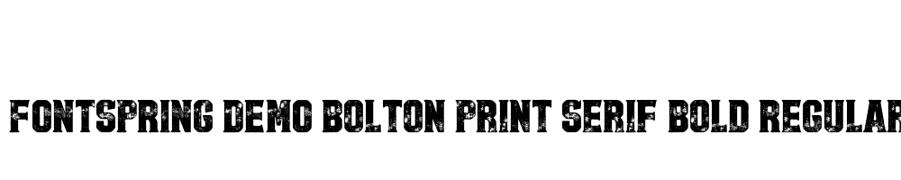  DEMO Bolton Print Serif Bold Regular