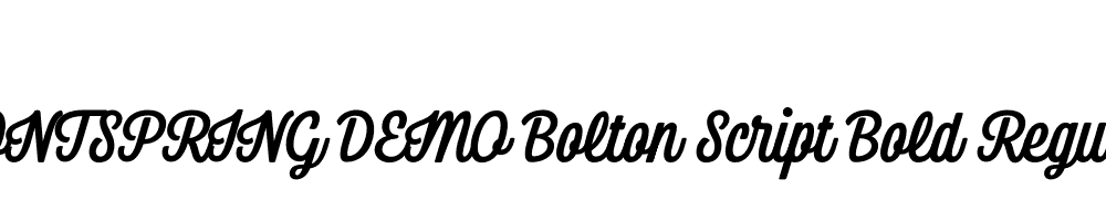  DEMO Bolton Script Bold Regular