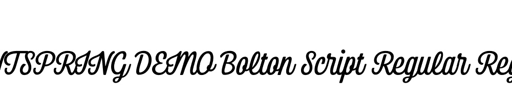  DEMO Bolton Script Regular Regular