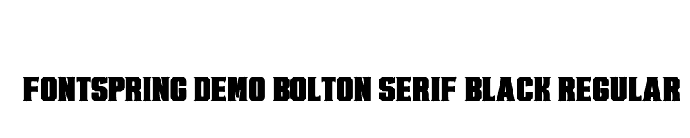  DEMO Bolton Serif Black Regular