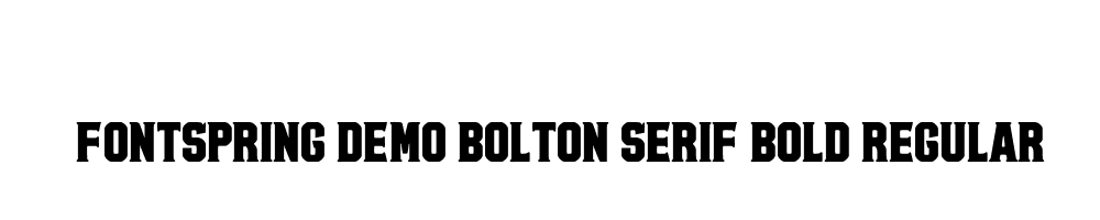  DEMO Bolton Serif Bold Regular