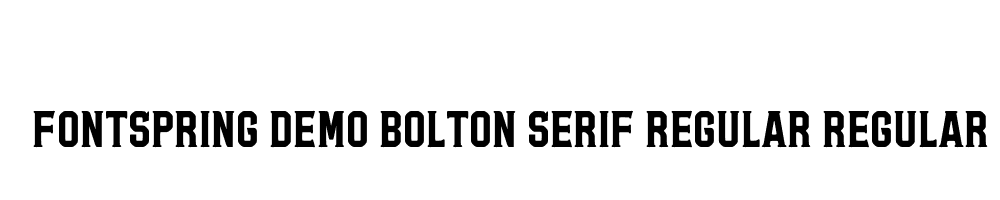  DEMO Bolton Serif Regular Regular