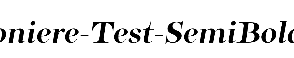 Bomboniere-Test-SemiBold-Italic