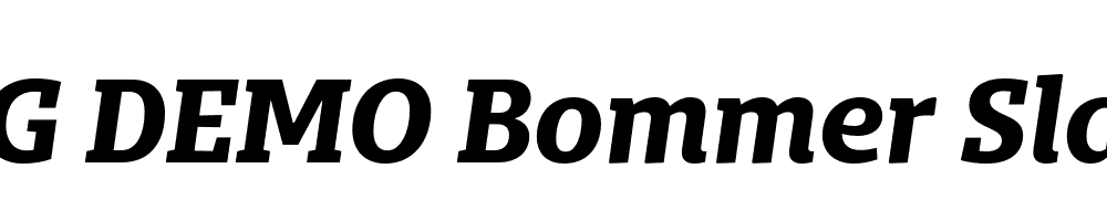  DEMO Bommer Slab Bold Italic