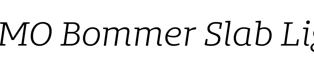  DEMO Bommer Slab Light Italic Regular