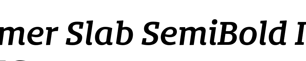  DEMO Bommer Slab SemiBold Italic Regular