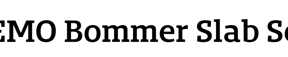  DEMO Bommer Slab SemiBold Regular