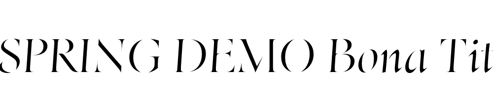  DEMO Bona Title Italic