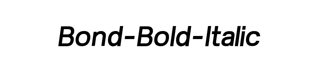 Bond-Bold-Italic