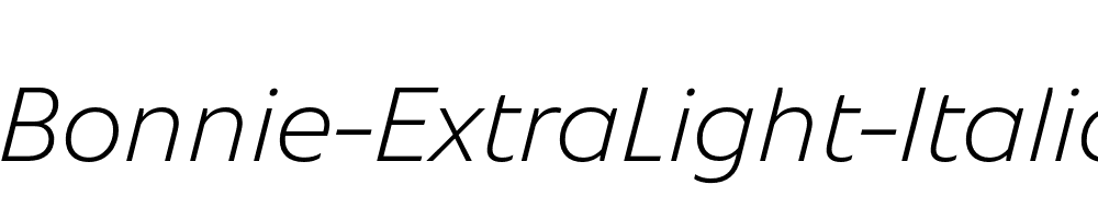 Bonnie-ExtraLight-Italic