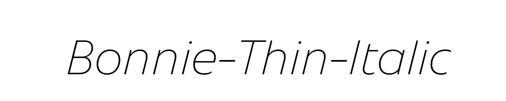 Bonnie-Thin-Italic