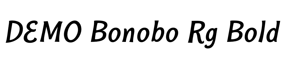 FSP DEMO Bonobo Rg Bold Italic