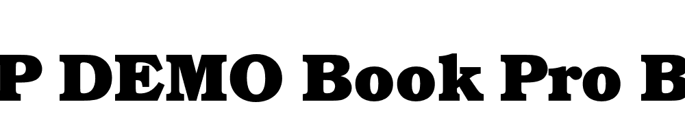 FSP DEMO Book Pro Bold