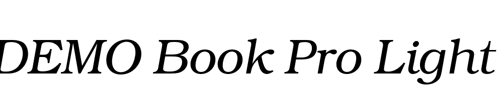 FSP DEMO Book Pro Light Italic