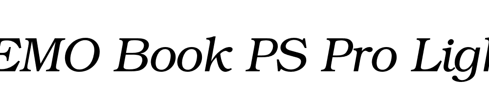 FSP DEMO Book PS Pro Light Italic