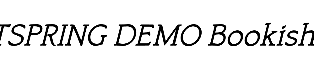  DEMO Bookish Italic