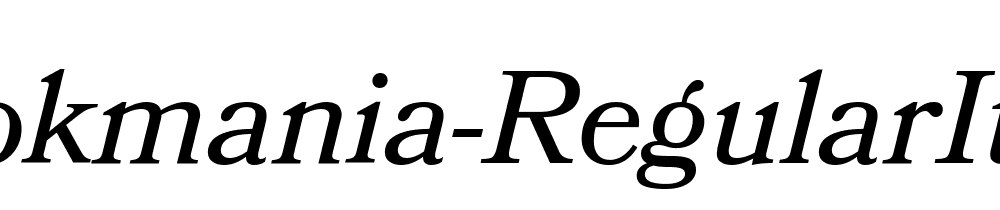 Bookmania Regular Italic