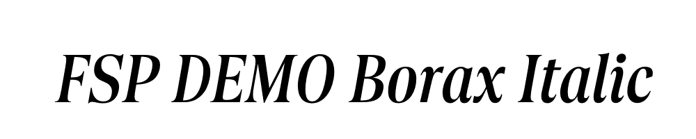 FSP DEMO Borax Italic