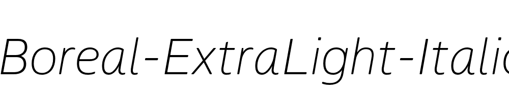 Boreal-ExtraLight-Italic